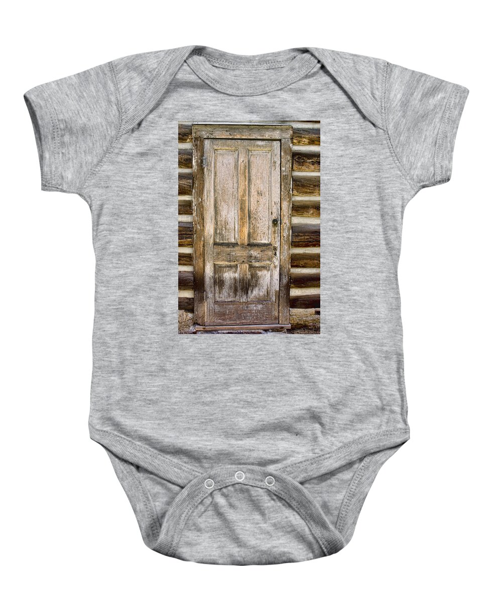 Door Baby Onesie featuring the photograph Doors of St Elmo II by Ellen Heaverlo