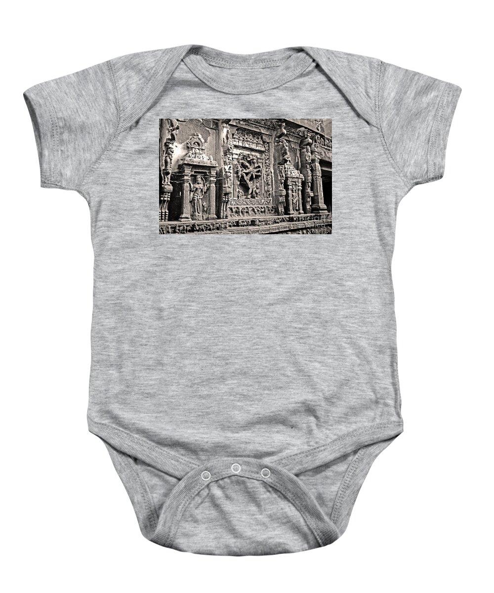 Elora Baby Onesie featuring the photograph Elora Caves India by Sumit Mehndiratta