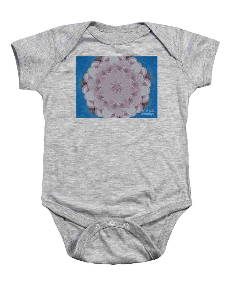 Kaleidoscopic Baby Onesie featuring the photograph Fancy Cake by Donna Brown