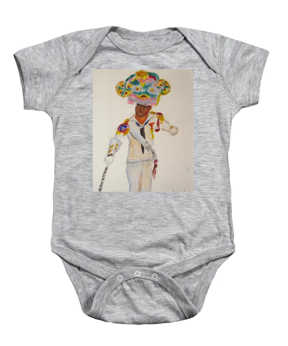 Sailor Mas Baby Onesie featuring the painting Fancy Sailor by Jennylynd James