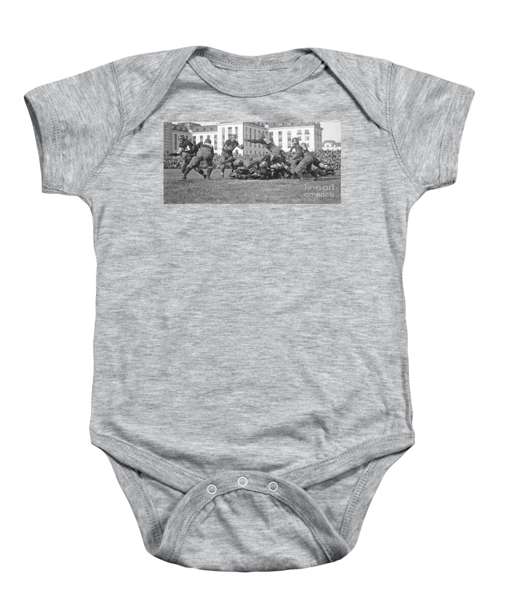 Football Play 1920 Baby Onesie featuring the photograph Football Play 1920 by Padre Art
