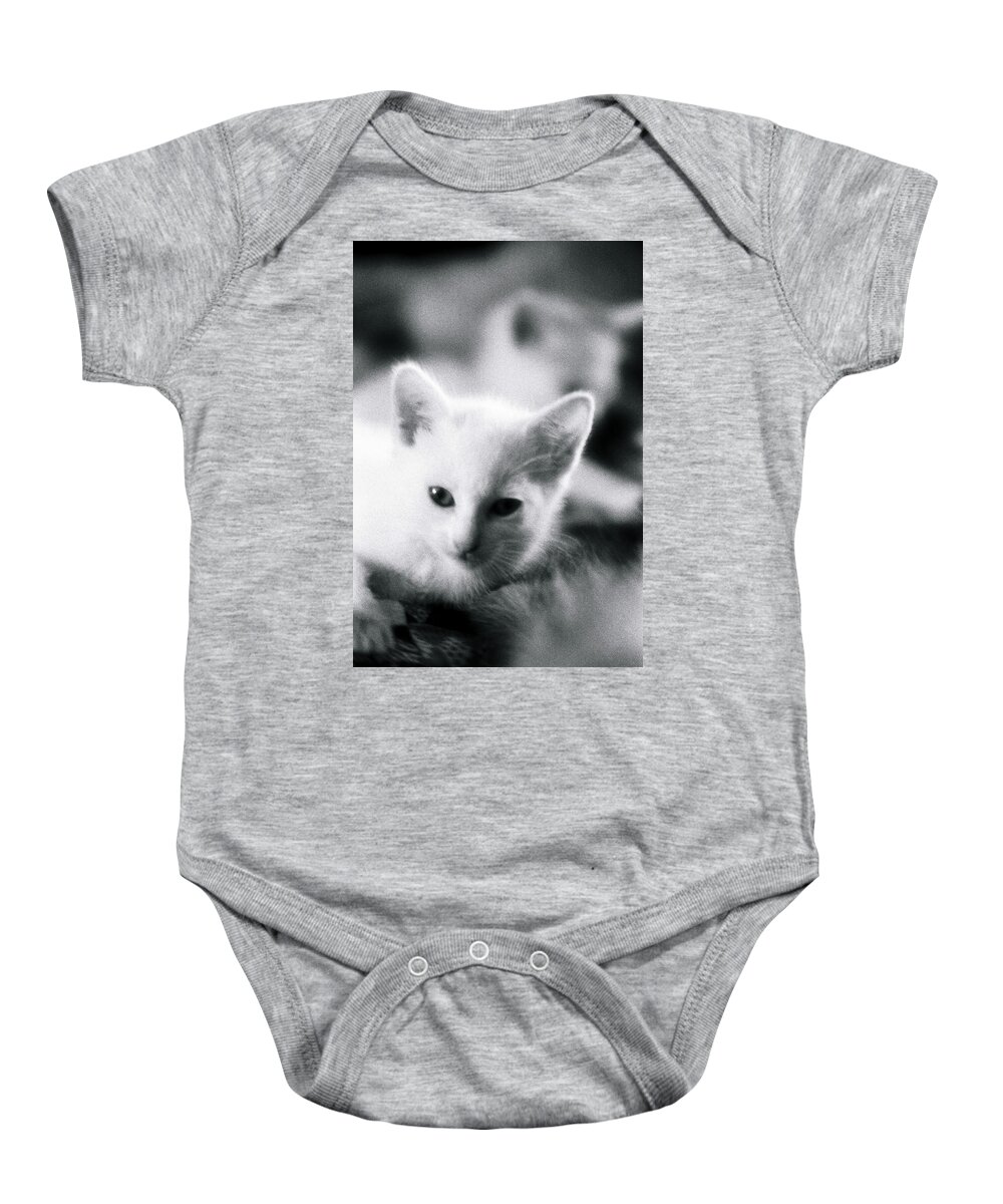 Cat Baby Onesie featuring the photograph Ghost Kitties by Rory Siegel