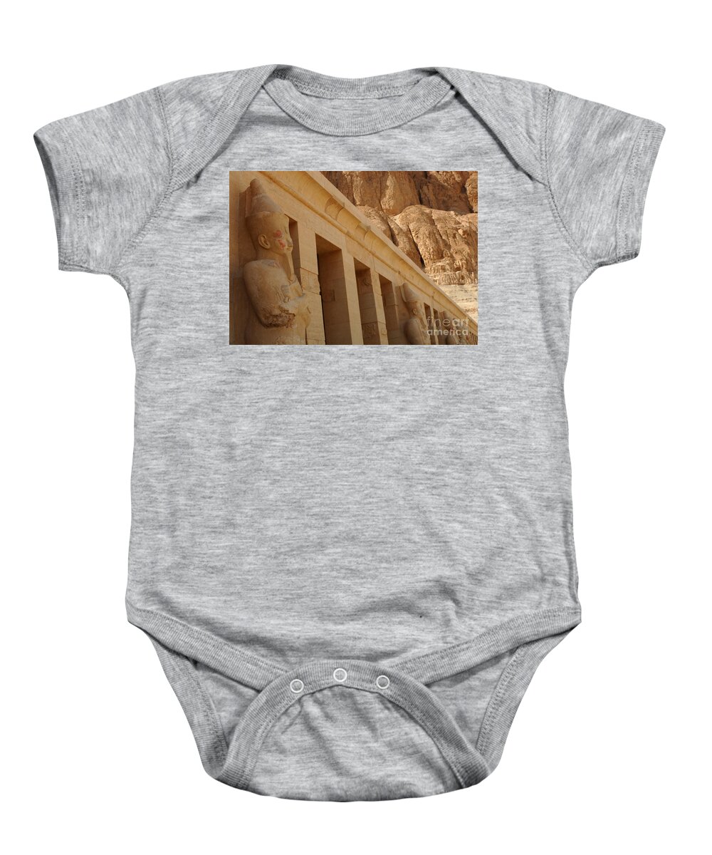 Hatshepsuit Temple Baby Onesie featuring the photograph Hatshepsuit Temple Egypt by Bob Christopher