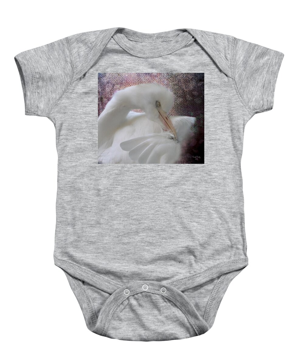 Bird Baby Onesie featuring the photograph Joelle's Egret by Trish Tritz