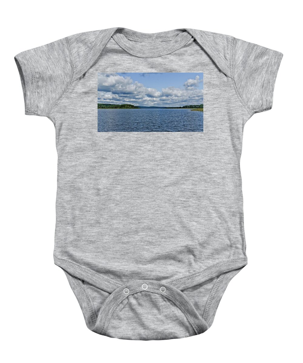 Autumn Baby Onesie featuring the photograph Lake Seliger by Michael Goyberg
