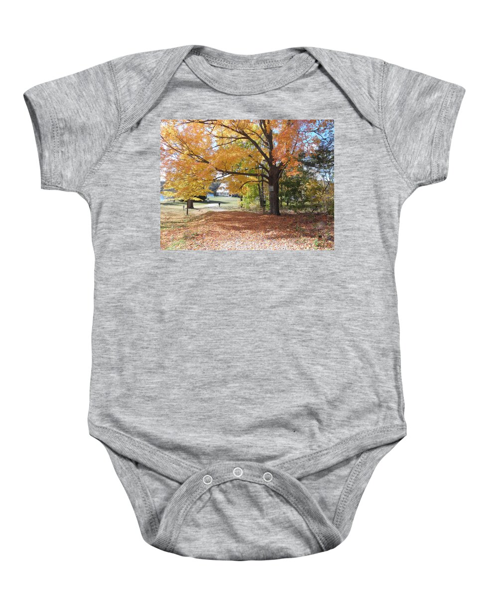 Fall Baby Onesie featuring the photograph New Englands Fall Beauty by Kim Galluzzo