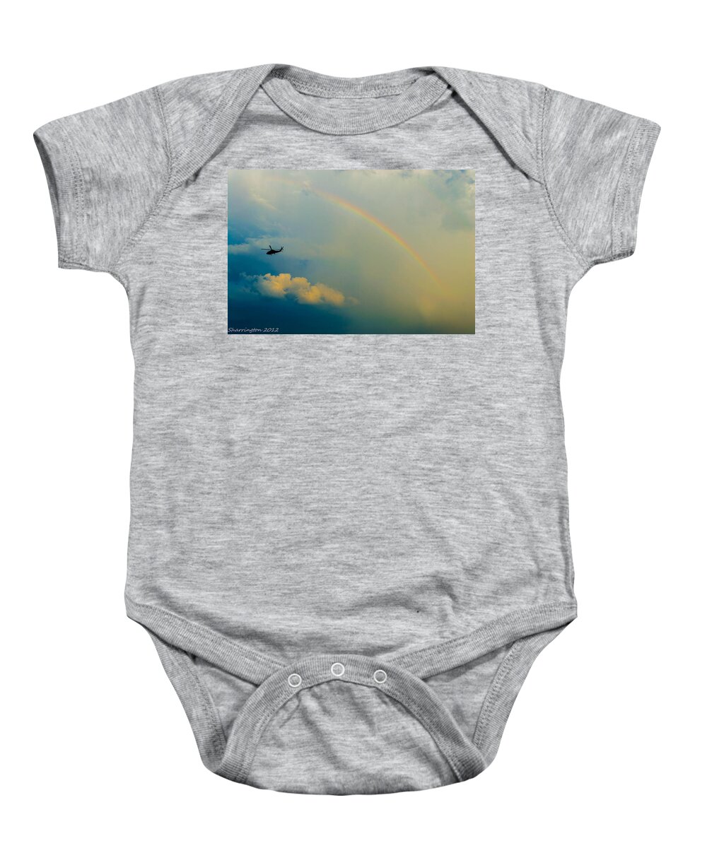 Helicopter Baby Onesie featuring the photograph Over the Rainbow by Shannon Harrington