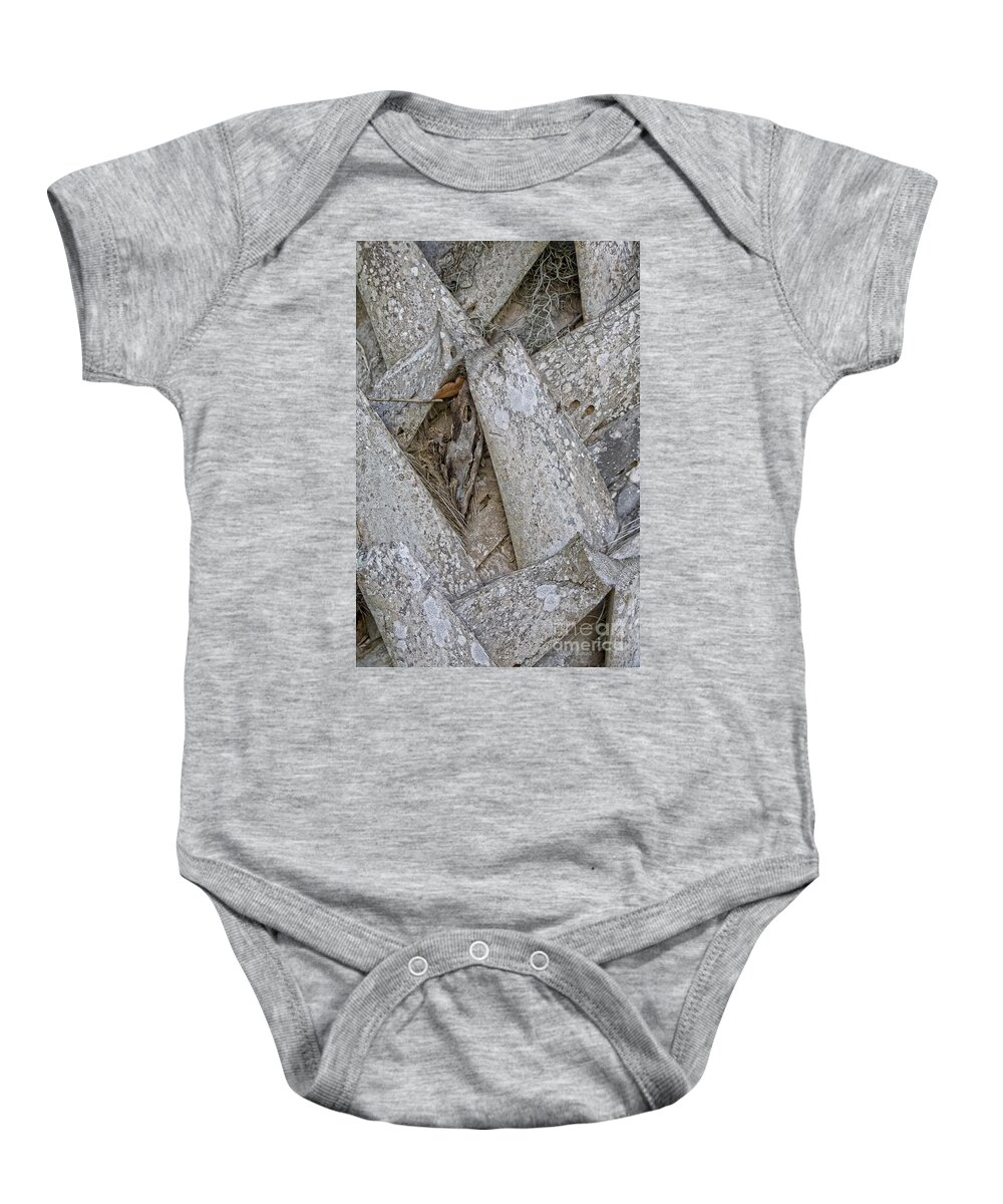 Palm Tree Baby Onesie featuring the photograph Palm Abstract by Deborah Benoit