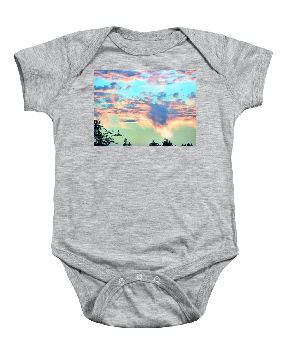 Sunset Baby Onesie featuring the photograph Parrish Sunset by Rory Siegel