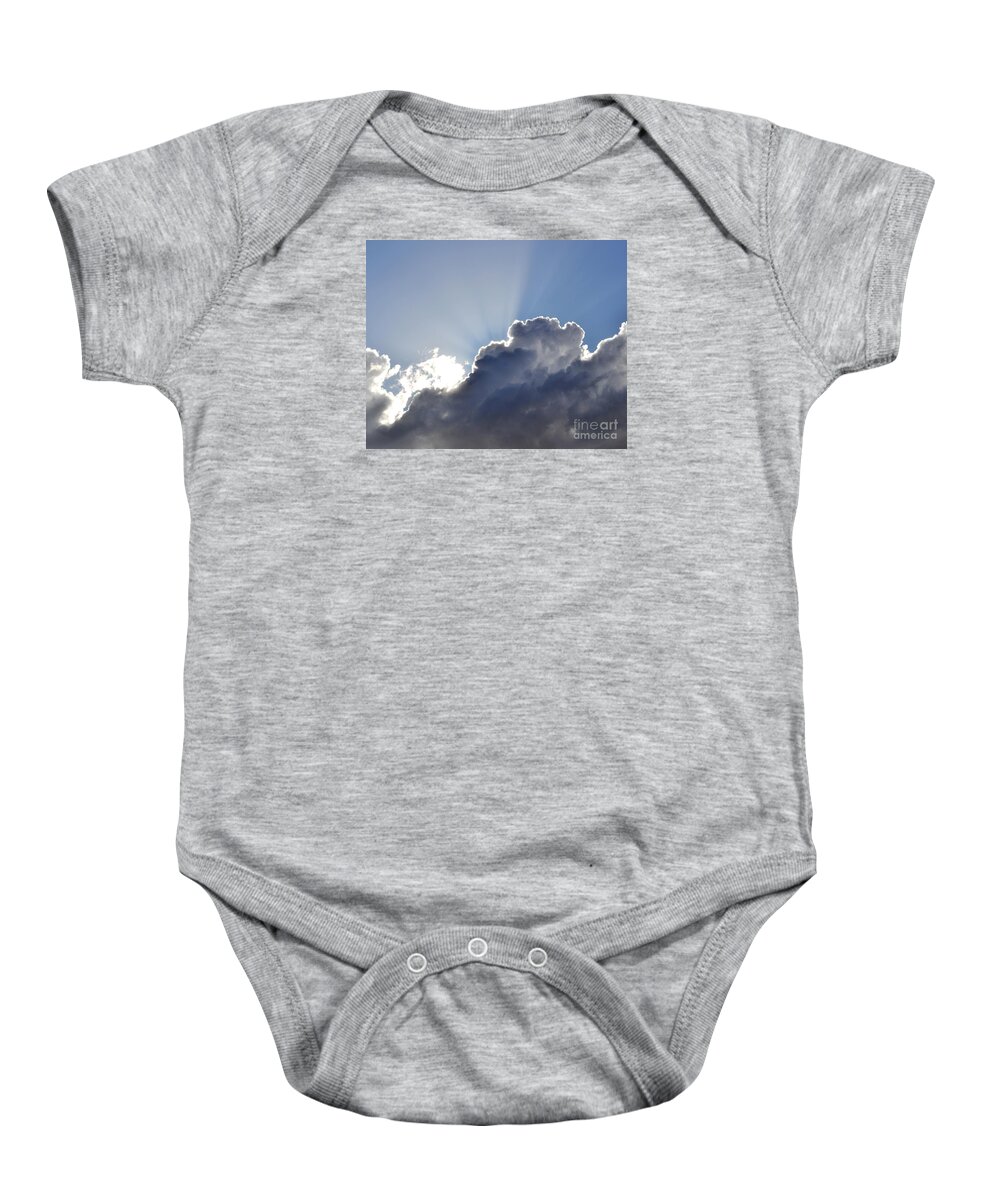 Clouds Baby Onesie featuring the photograph Partly cloudy by Rebecca Margraf