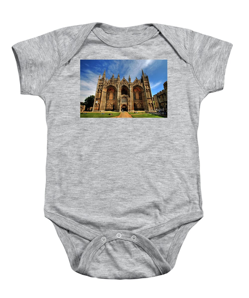 Yhun Suarez Baby Onesie featuring the photograph Peterborough Cathedral by Yhun Suarez