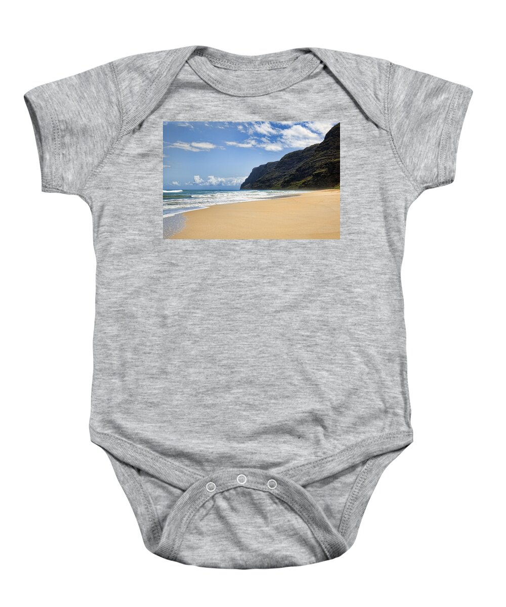 Polihale Baby Onesie featuring the photograph Polihale Beach by Kelley King
