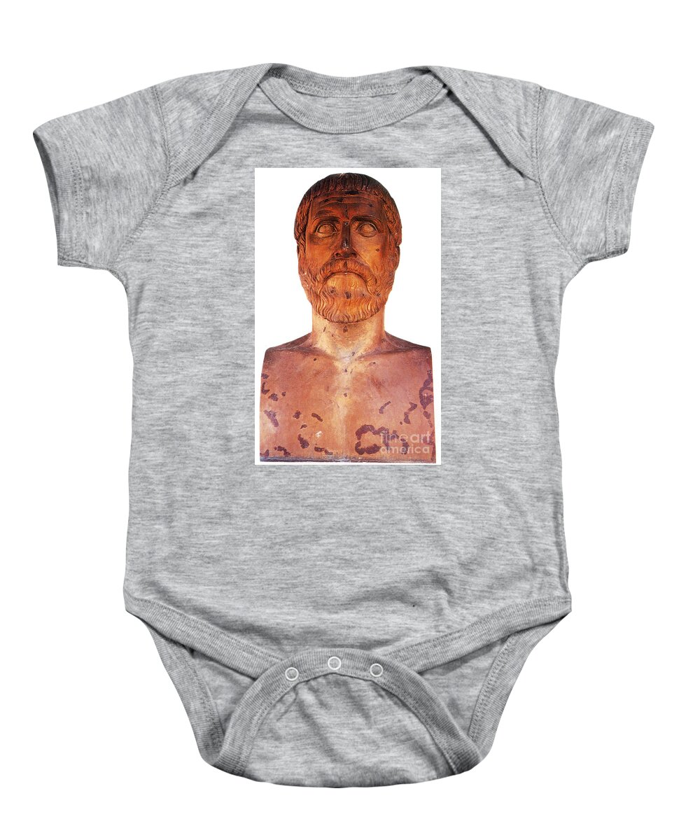 Science Baby Onesie featuring the photograph Pythagoras, Greek Mathematician by Photo Researchers