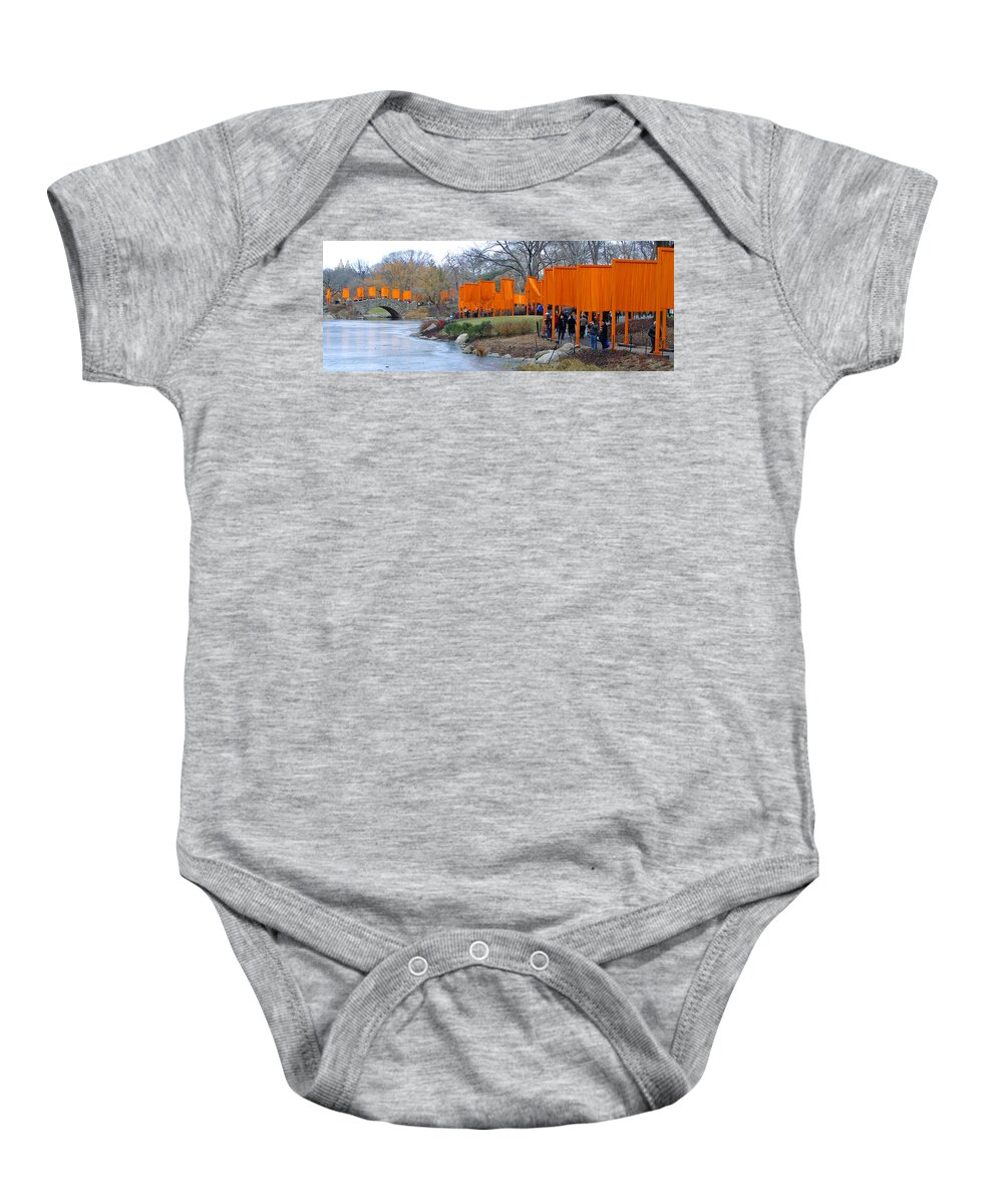 Christo And Jeanne-claude Baby Onesie featuring the photograph Rambling Gates by Frank Winters