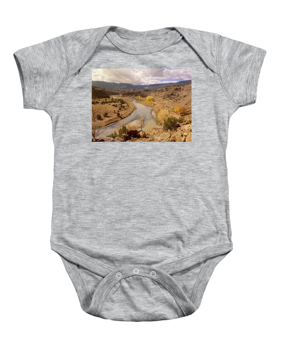 00174176 Baby Onesie featuring the photograph Rio Chama In Autumn New Mexico by Tim Fitzharris