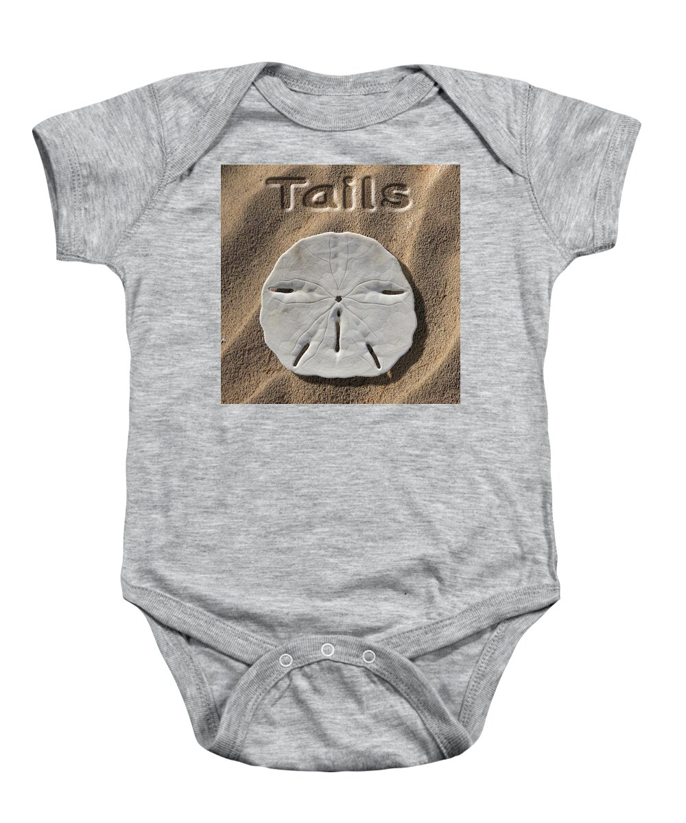 Sand Dollar Baby Onesie featuring the photograph Sand Dollar Tails by Mike McGlothlen