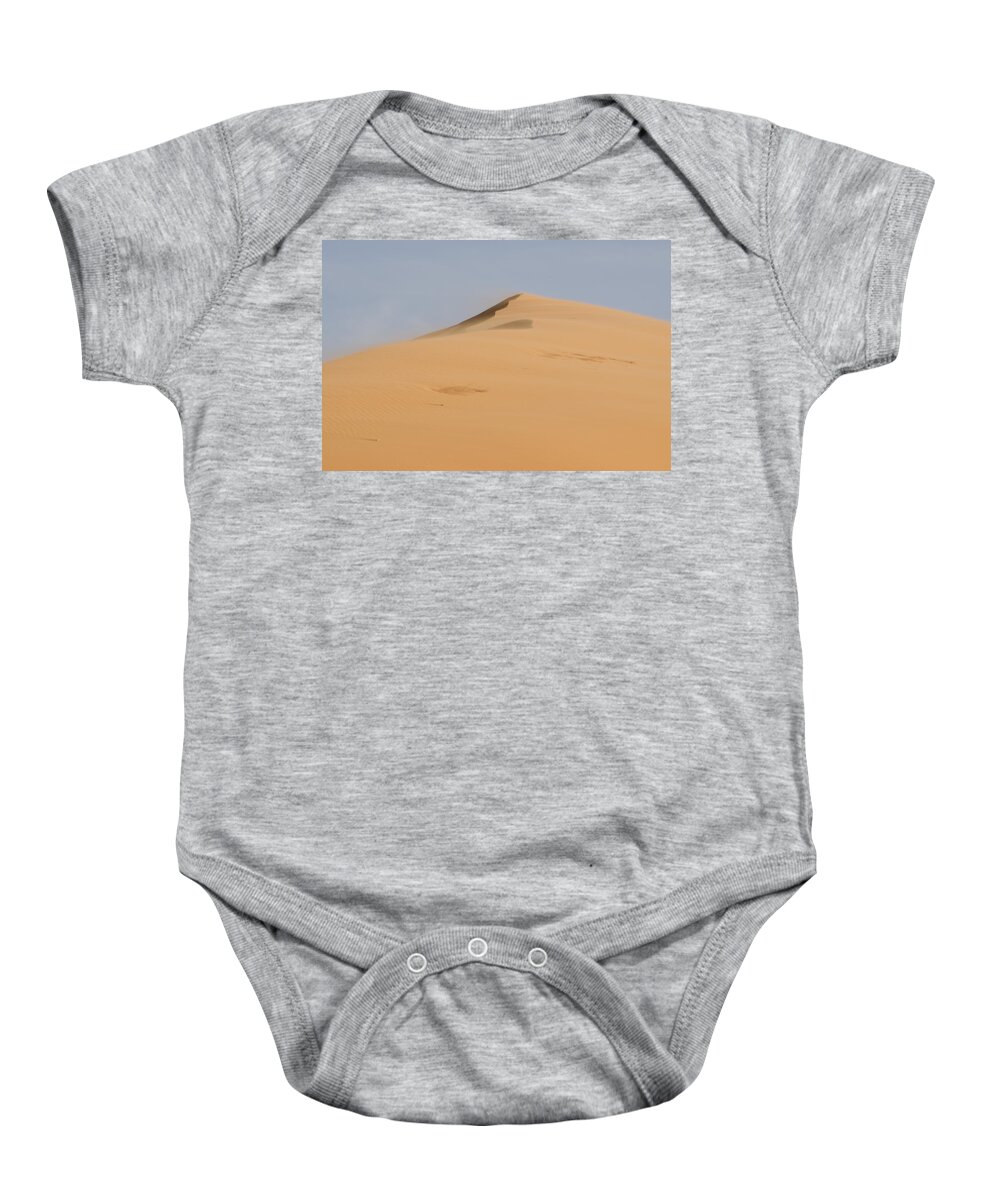 Coral Pink Sand Dunes Baby Onesie featuring the photograph Sand Dune by Heather Applegate