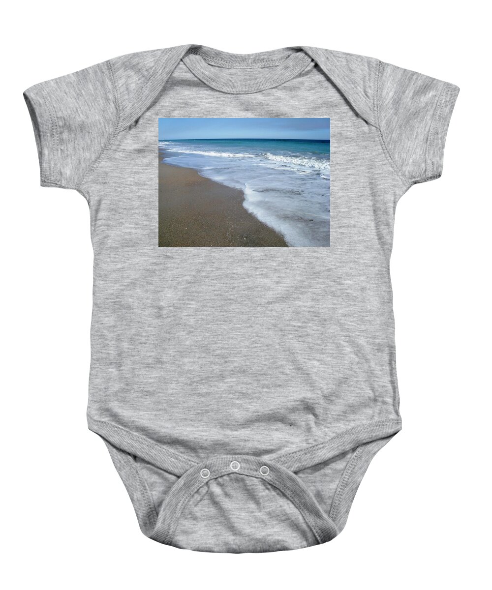 Beach Baby Onesie featuring the photograph Seascape Wrightsville Beach NC by Joan Meyland