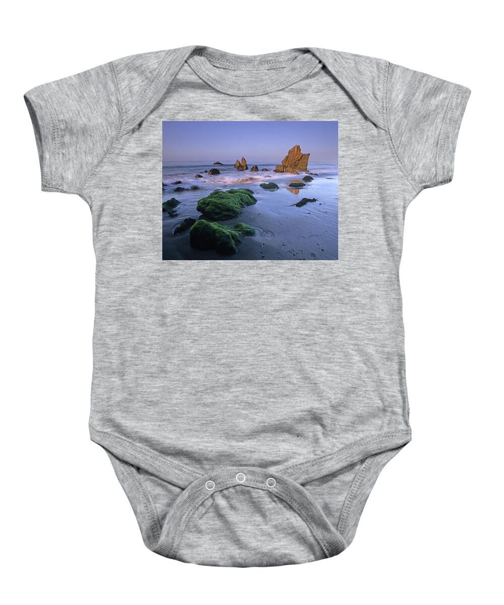 00175767 Baby Onesie featuring the photograph Seastacks On El Matador State Beach by Tim Fitzharris