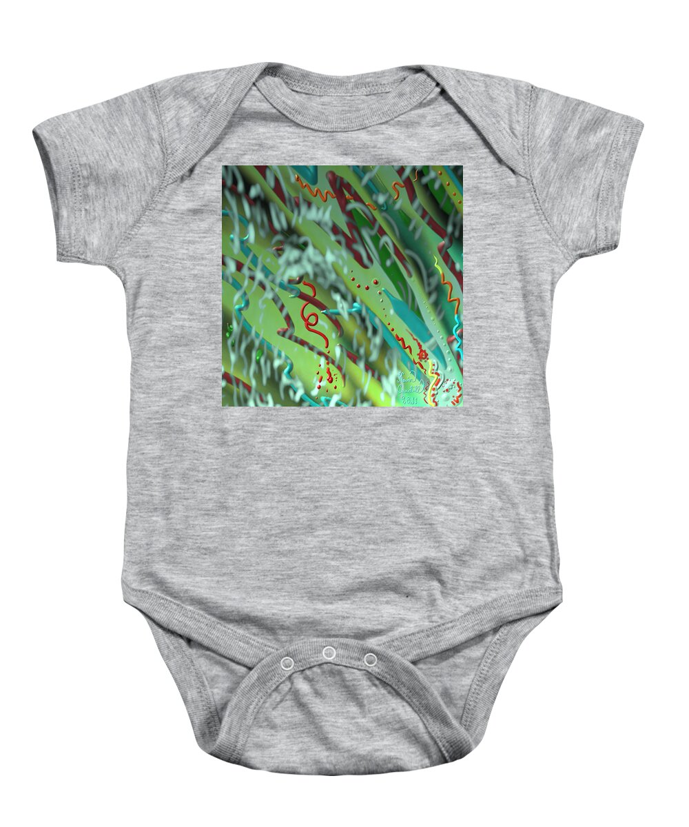 Waves Baby Onesie featuring the mixed media Signs Of Life by Kevin Caudill