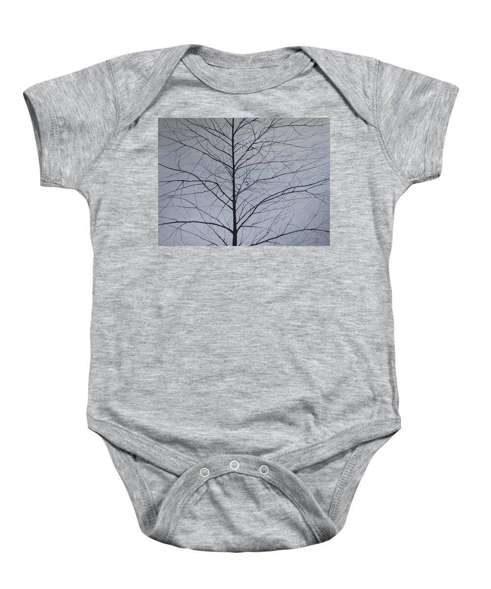 Winter Trees Baby Onesie featuring the painting Sorrow by Roger Calle