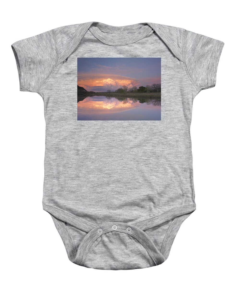 00176483 Baby Onesie featuring the photograph Storm Clouds Over South Llano River by Tim Fitzharris