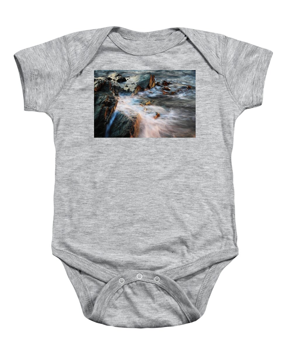 The Wash Baby Onesie featuring the photograph The Wash by Andrew Pacheco