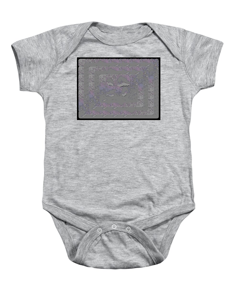 Abstract Baby Onesie featuring the digital art Through The Fog 4 by Tim Allen