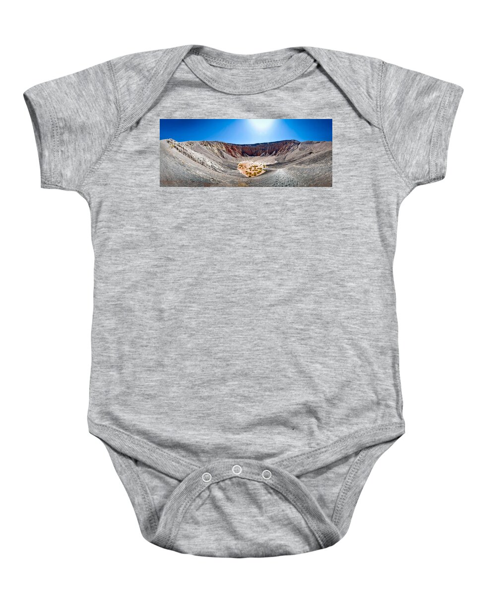 Death Valley Baby Onesie featuring the photograph Ubehebe Crater Panorama by Niels Nielsen