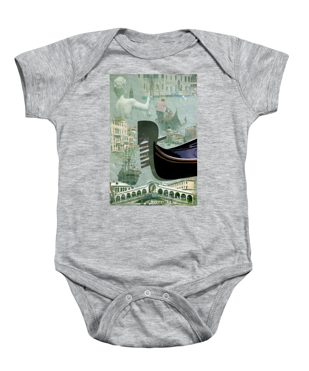 Venice Baby Onesie featuring the photograph Venice Montage by Andrew Fare