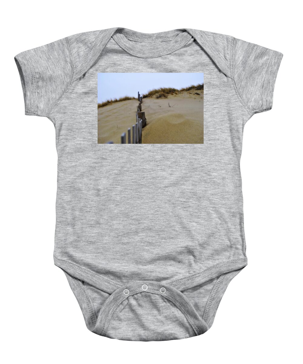 Marsh Baby Onesie featuring the photograph Winter Dune by Marysue Ryan