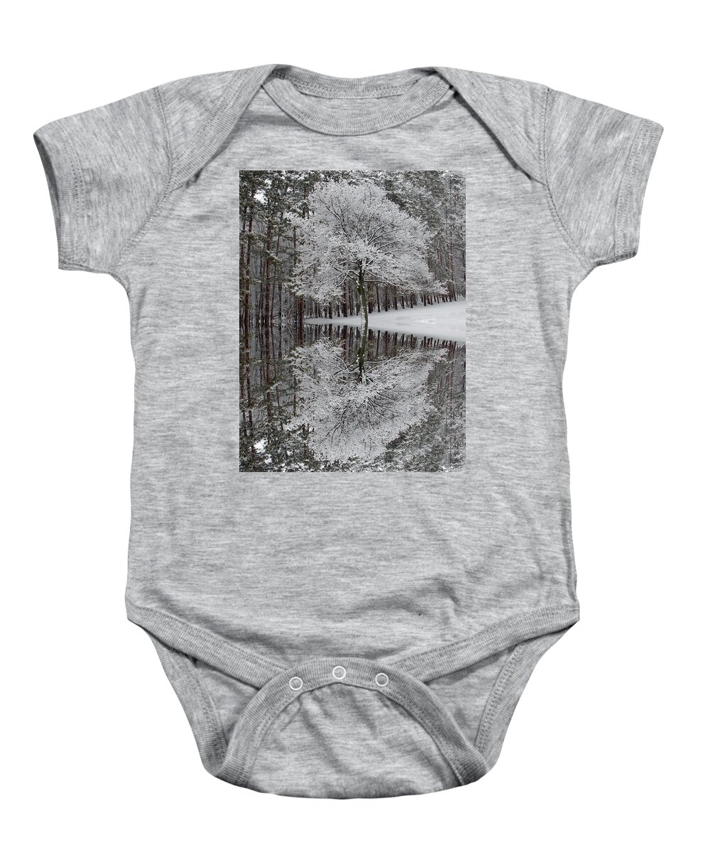 Winter Landscape Baby Onesie featuring the photograph Winter Reflection by Aimee L Maher ALM GALLERY