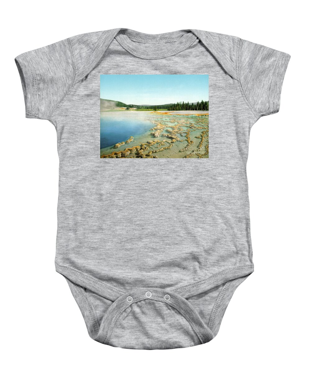 1902 Baby Onesie featuring the photograph Yellowstone: Hot Spring by Granger