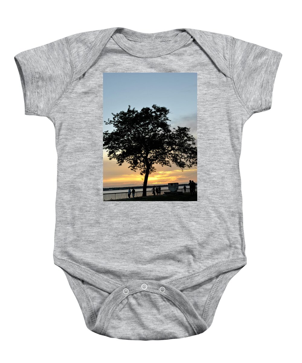 Buffalo Baby Onesie featuring the photograph 03 Cotton Candy Sunset Skies by Michael Frank Jr