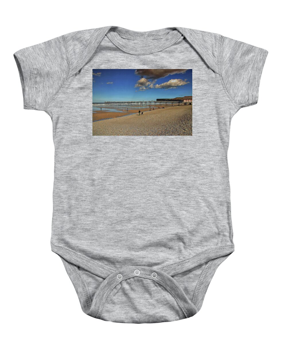Seaside Baby Onesie featuring the photograph A Day At The Seaside #1 by Jeff Townsend