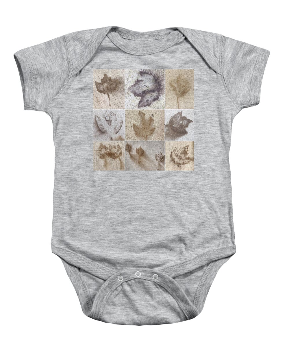 Autumn Leaves Baby Onesie featuring the photograph Autumn Leaves Collage by Susan Garren