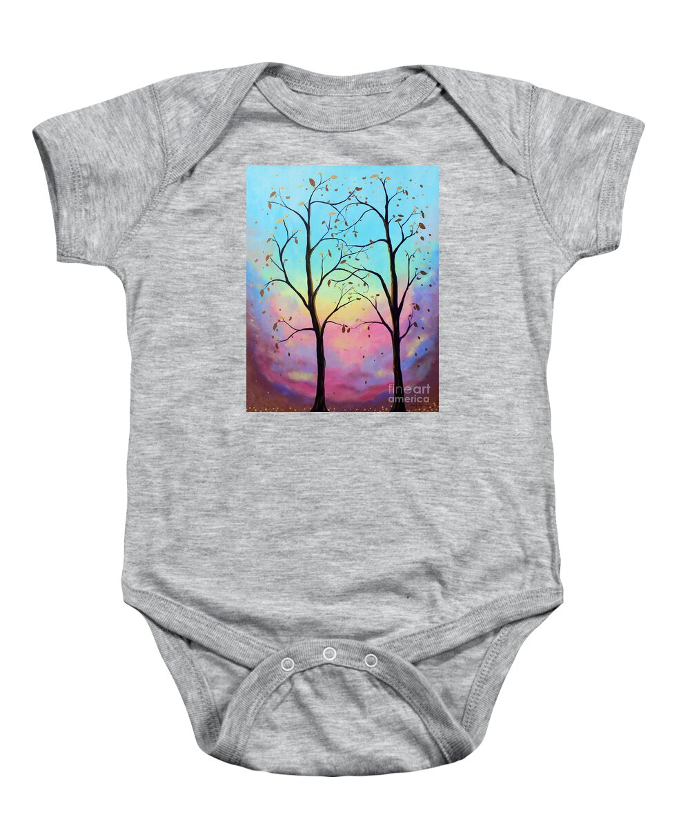 Tree Baby Onesie featuring the painting Branching Out #1 by Stacey Zimmerman