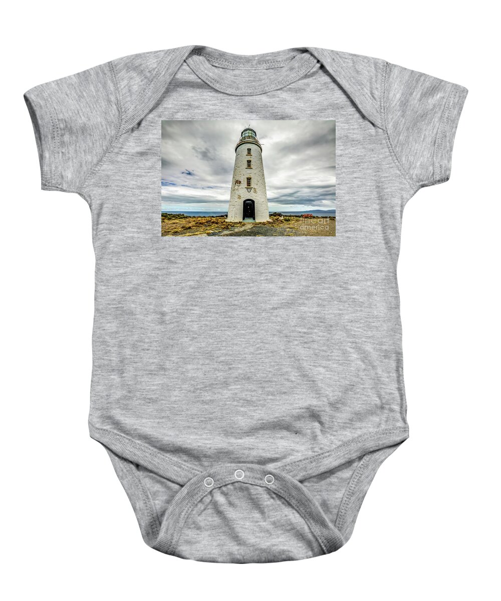 Australia Baby Onesie featuring the photograph Cape Bruny Lighthouse by Benny Marty