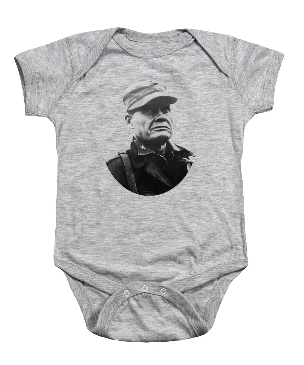 Chesty Puller Baby Onesie featuring the painting Chesty Puller #1 by War Is Hell Store
