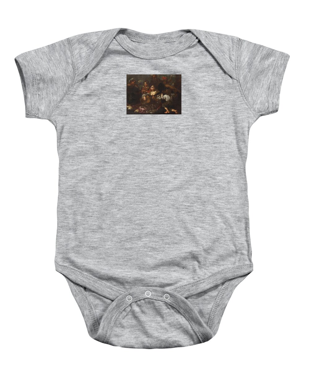 Bernhard Keil Baby Onesie featuring the painting Concerto Campestre #1 by MotionAge Designs