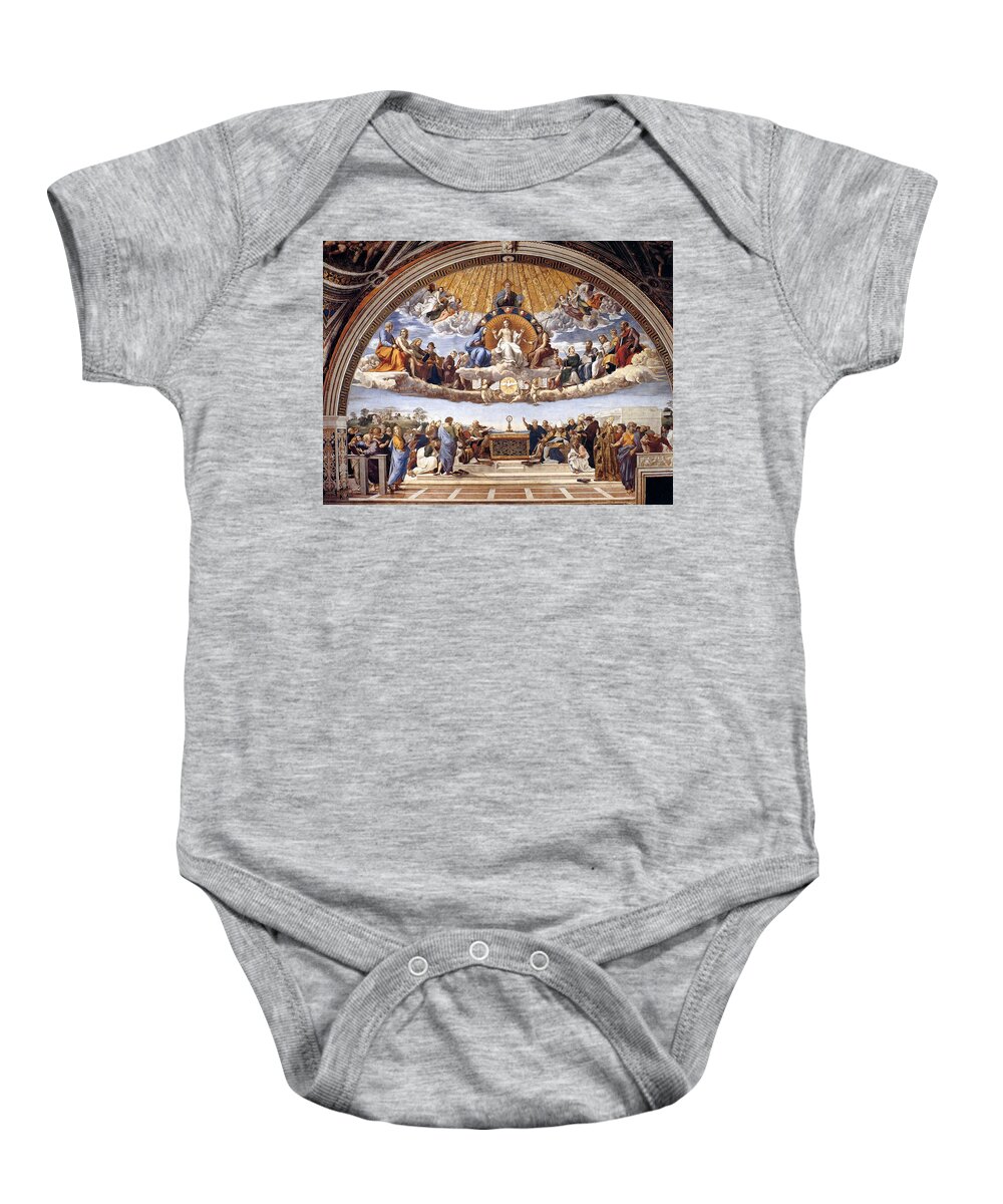 Vatican Baby Onesie featuring the painting Disputation Of The Eucharist by Troy Caperton