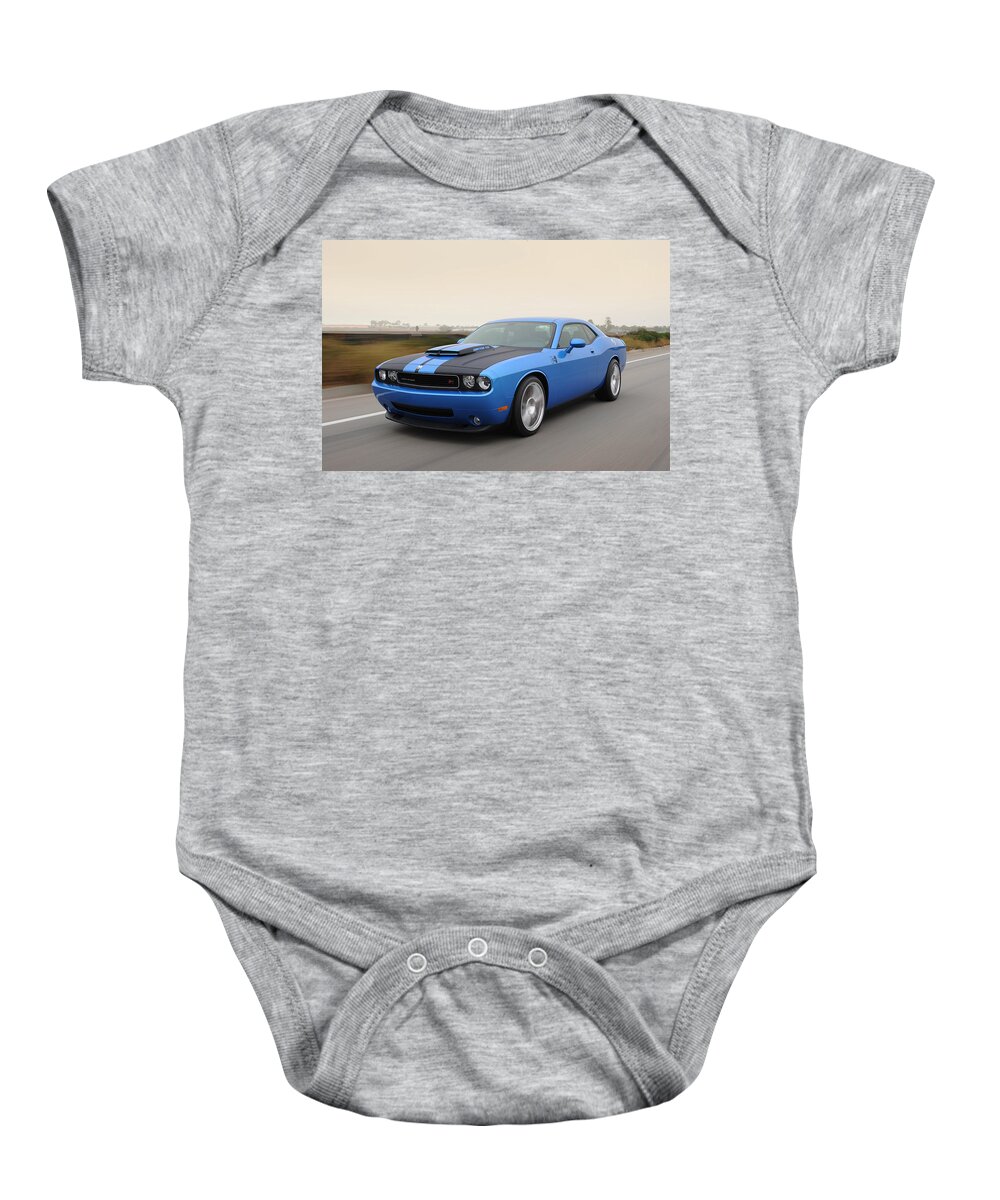 Dodge Challenger Baby Onesie featuring the photograph Dodge Challenger #1 by Jackie Russo