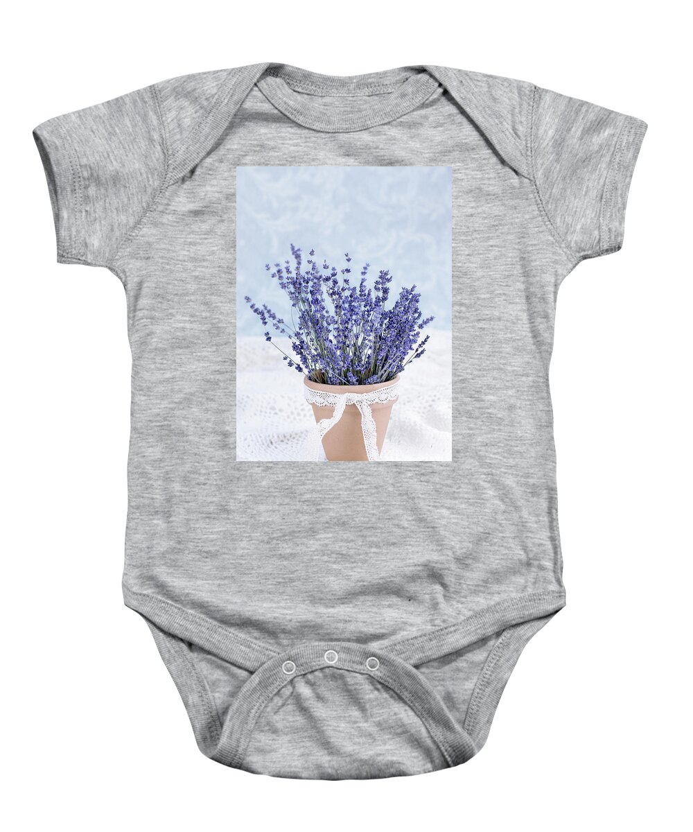 Lavender Baby Onesie featuring the photograph Lavender #1 by Stephanie Frey