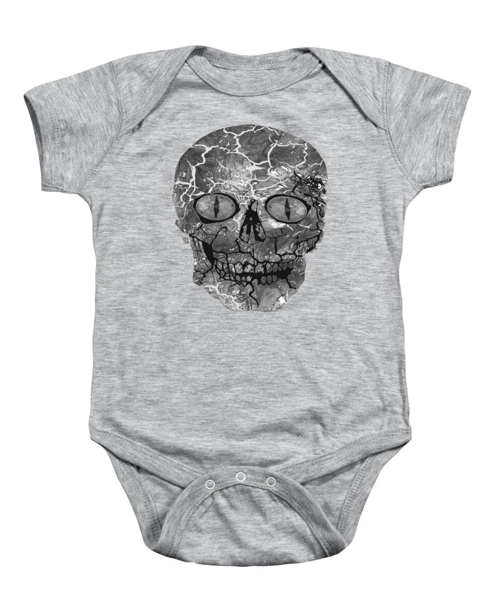 Lenaowens Baby Onesie featuring the digital art My Spooky Gothic Halloween #1 by Lena Owens - OLena Art Vibrant Palette Knife and Graphic Design