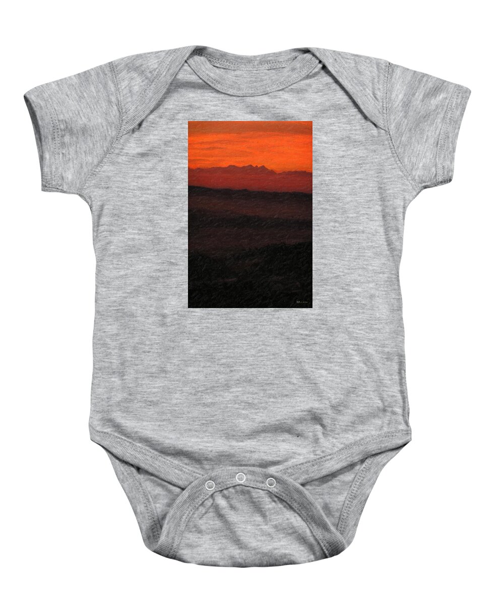 not Quite Rothko Collection By Serge Averbukh Baby Onesie featuring the photograph Not quite Rothko - Blood Red Skies #1 by Serge Averbukh