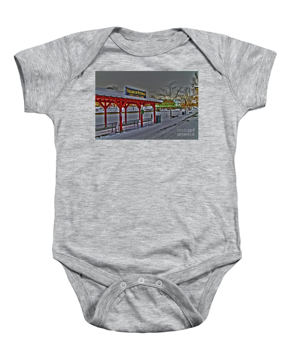 Pittsford Baby Onesie featuring the photograph Pittsford Canal Park #1 by William Norton