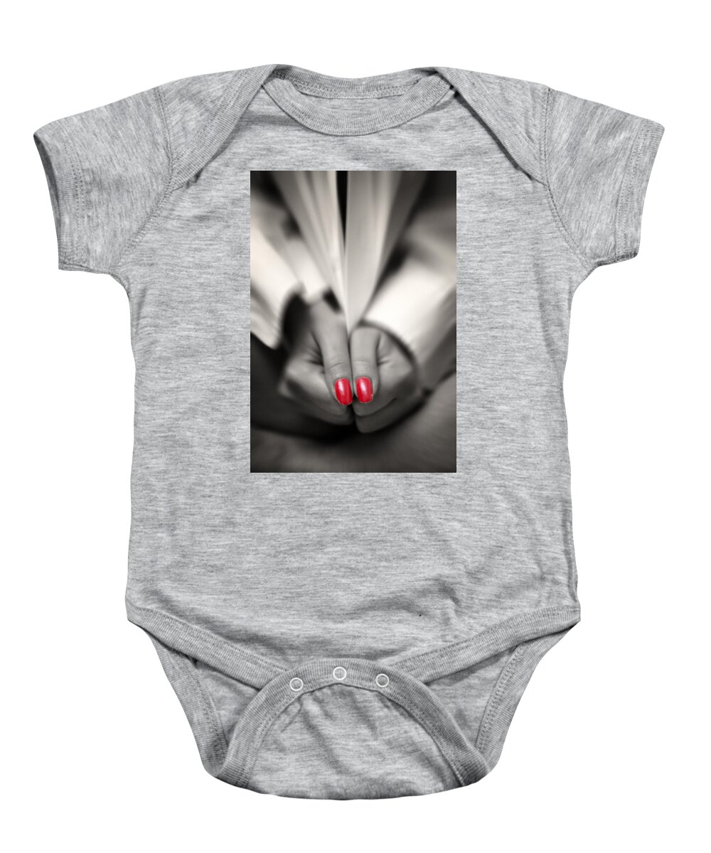 Readult Baby Onesie featuring the photograph Red Is My Color by Stelios Kleanthous