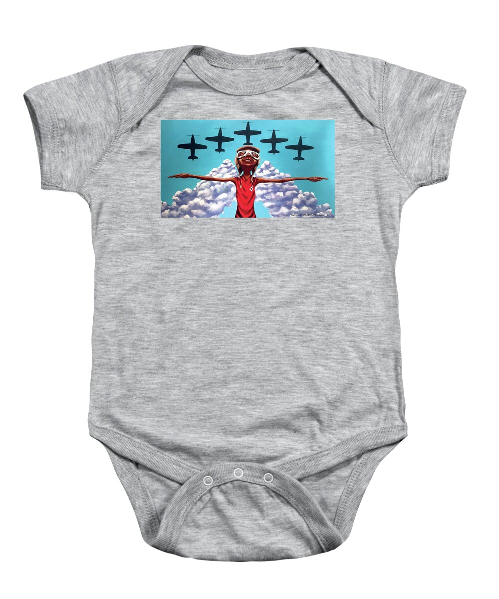 Spread Baby Onesie featuring the painting Spread your wings #2 by Jerome White