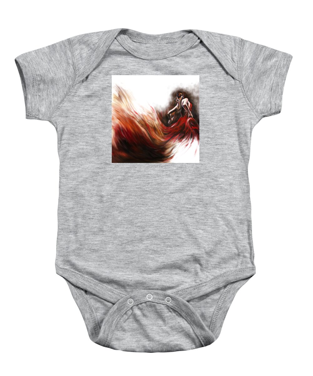 Spanish Baby Onesie featuring the painting TCM Spanish 160 by Mawra Tahreem