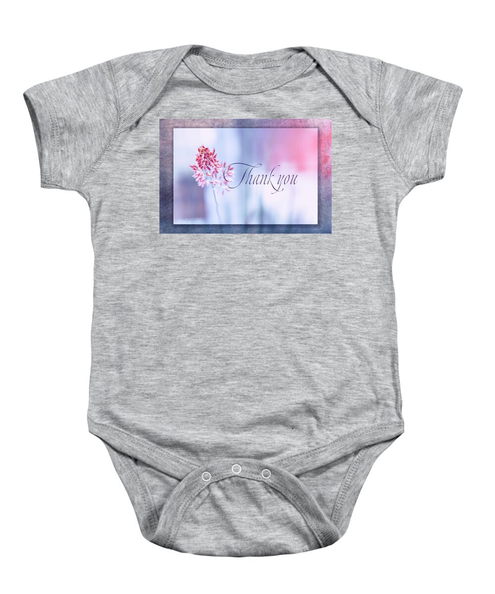 Thank You Baby Onesie featuring the digital art Thank You 1 by Terry Davis